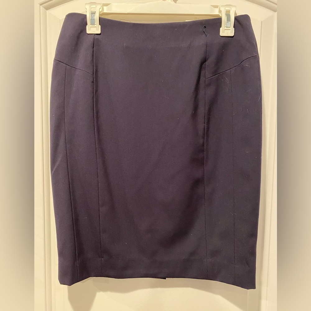 Navy pencil skirt